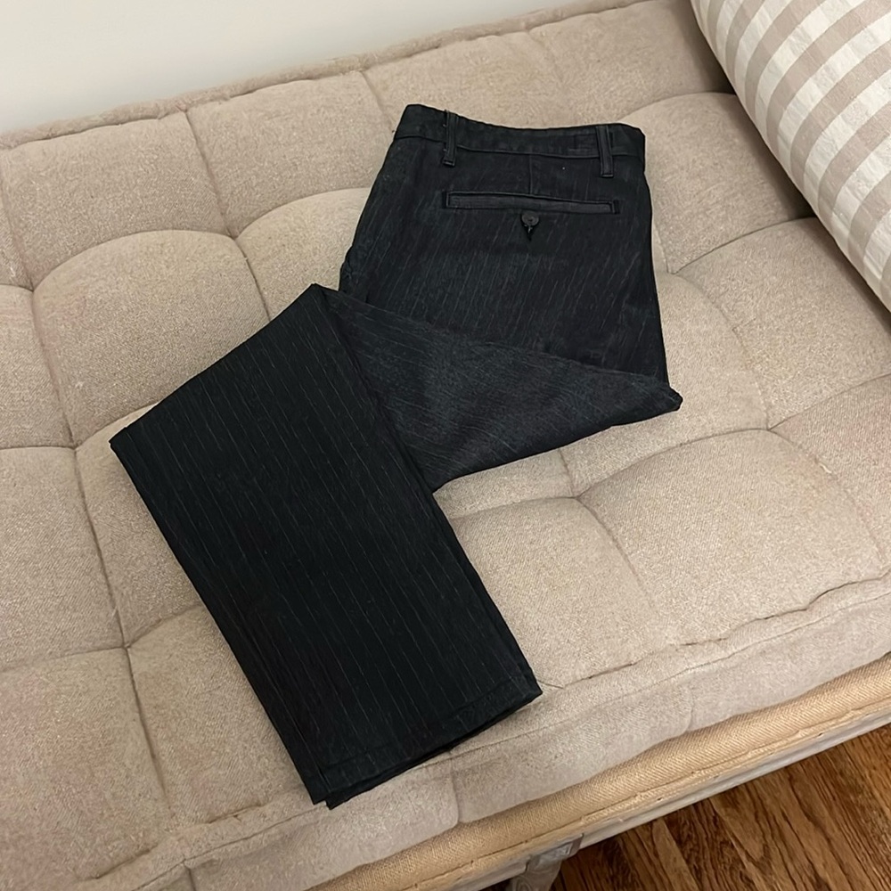 Dark gray striped AG pants